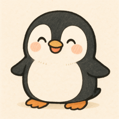 Chubby Penguin Cute & Comfy Sticker