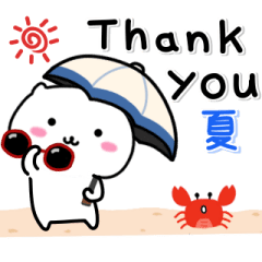 Animation! cute cat in summer ver.