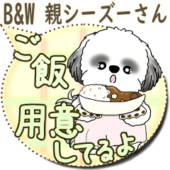 B&W シーズー犬 2025 「親」