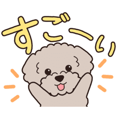 『トイプードル』毎日使えるデカ文字．4