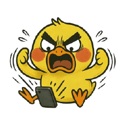 メンタル崩壊ひよこ（動くスタンプ）