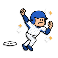 Bright blue uniform baseball sticker