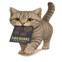 Plush Cats Summer Vibes Stickers