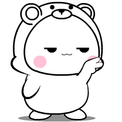 Bocil White Bear 3 : Pop-up stickers