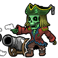 アンデッド動く⚰️ガイコツ海賊船長