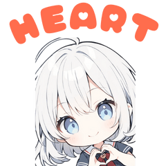 heart hand Sign girl Sticker