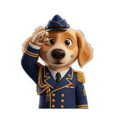 saluting dog 6