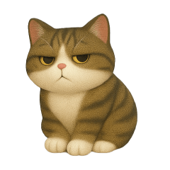 Chubby Cat's Daily Sayings Stickers