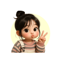 Girl with hair tied in a bun