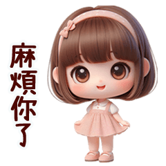 可愛甜心女孩的問候語