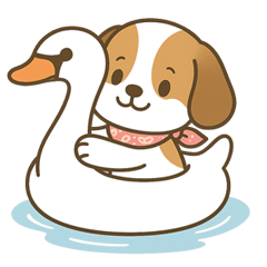 "Bibi the Beagle: Cute Summer Stickers"