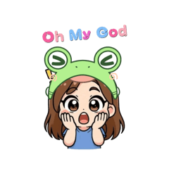 小蛙Q萌妹-可愛貼圖1