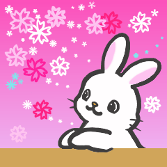 Flower and white Rabbit