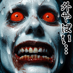 Kowamote zombie horror  Summer Sticker