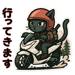 The daily life of a cat riding a scooter