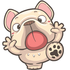French Bulldog PIGU-Animated Sticker 36