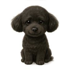 cute toy poodle(black)