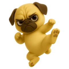 Happy Life of a Cute Pug