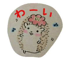 Hedgehog with flowers