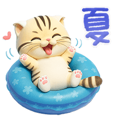 ねこちぃず♡夏スタンプ