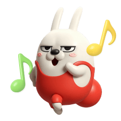 動く　3D擦れうさぎ4