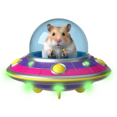 Flying Hamster in UFO