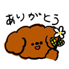 ゆるゆるトイプードルちゃんスタンプ