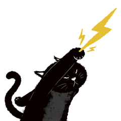 厭世小黑喵喵（水墨版本）