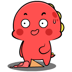 Grumpy Red Dino 4 : Pop-up stickers