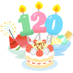 キャンドルと誕生日ケーキのお祝いセット