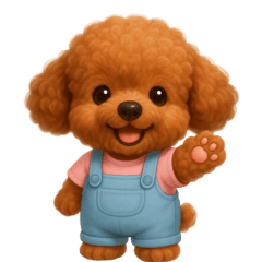 Sweet & Cheerful Toy Poodle Stickers