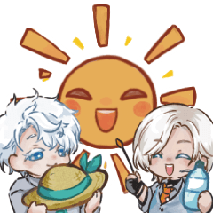 ライトブルー刀剣男士withきゅうのすけ