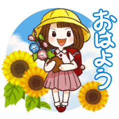 pre-assembled. female students in summer