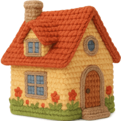 Daily life of animal family stamp.