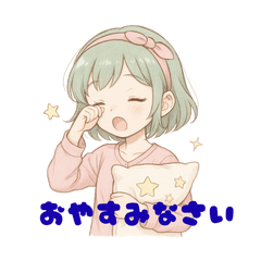 Smiling Girls' Daily Life Stickers