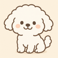White Toy Poodle  Cute Daily Stickers