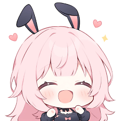 Black Bunny x Pink Girl Sticker