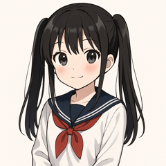Twin-Tailed Schoolgirl Stickers