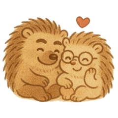 豪豬夫妻與狗狗