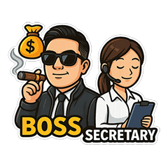 Handsome boss and caring secretary