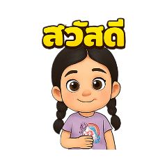 Little girl with double braids-02