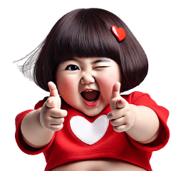 Chubby Girl Funny face129(MINI)NoText