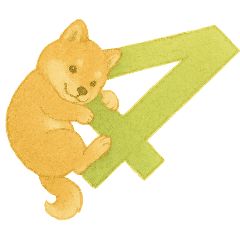 Numbers, symbols, dog, cat animal plates