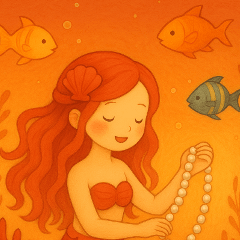 A lovely mermaid princess with sea magic