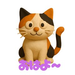 Cute Clay Cat Stickers  Funny & Kawaii