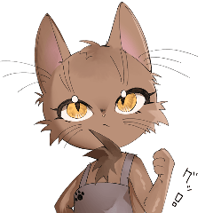 Borrow a cat's paw sticker