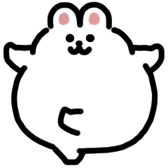 肥兔子動漫貼紙