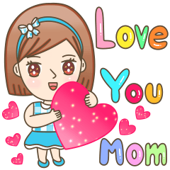 Marie and Molly Mom Sticker (EN)