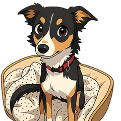 ボーダーコリーの連絡用スタンプ3