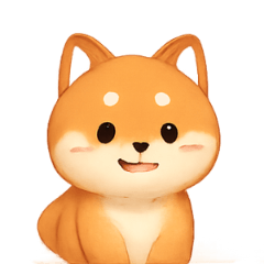 A round ShibaInu chibicharacter
